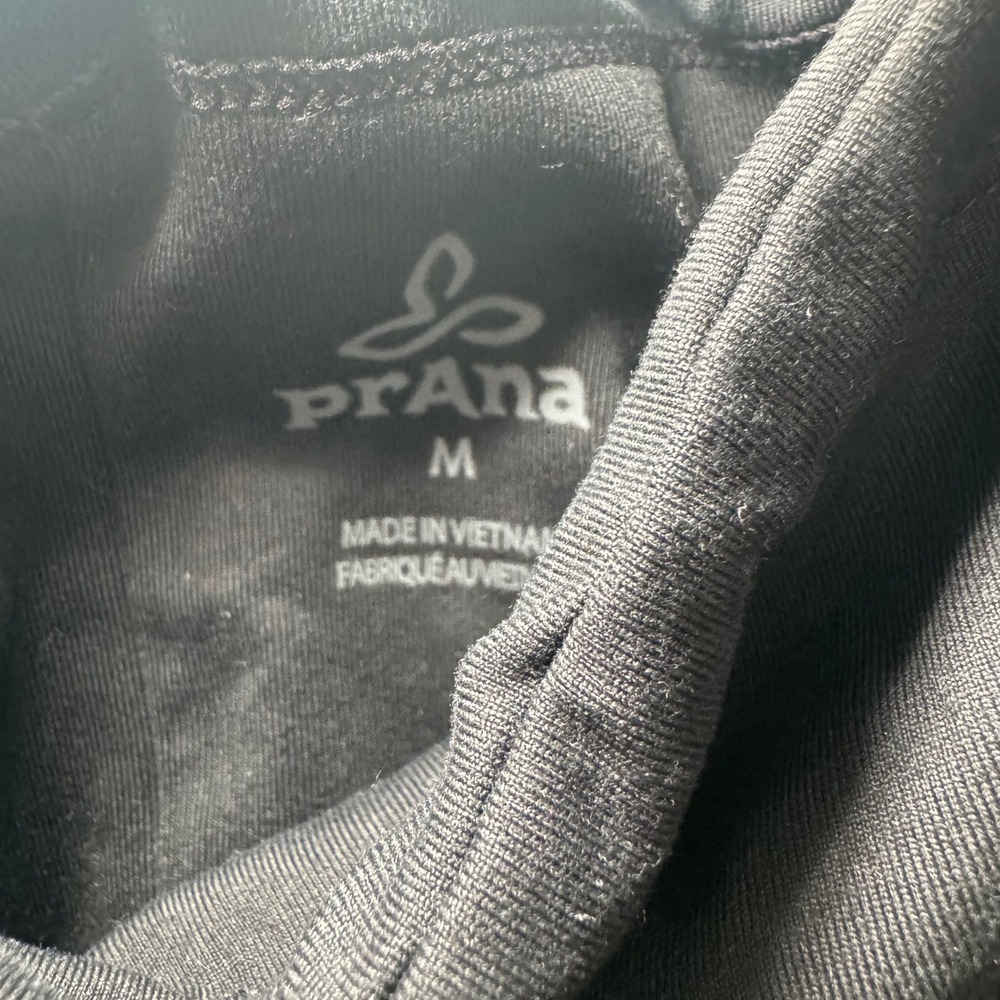 Prana Strapless Dress Women Grey Geometric Diamond Print Black Yoga Comfort M - Picture 4 of 9